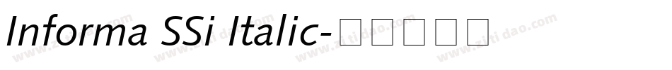 Informa SSi Italic字体转换